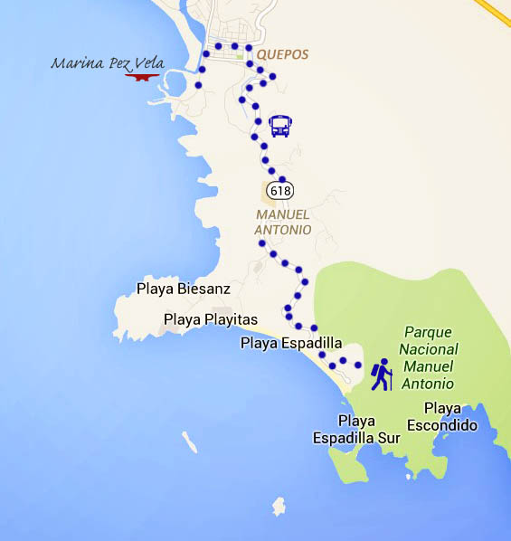 Quepos & Manuel Antonio_map